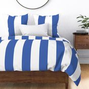 6 inch royal blue and white stripe vertical