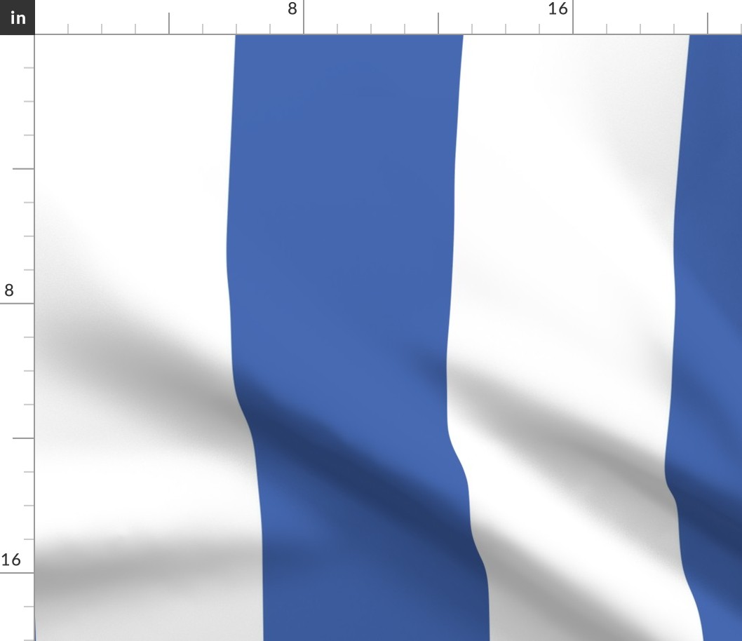 6 inch royal blue and white stripe vertical