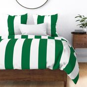 6 inch deep green and white stripe vertical