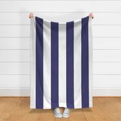 6 inch navy blue and white stripe vertical