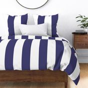 6 inch navy blue and white stripe vertical