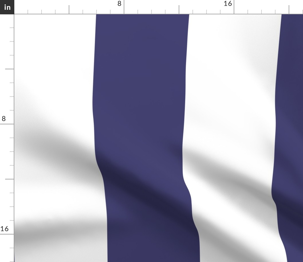 6 inch navy blue and white stripe vertical