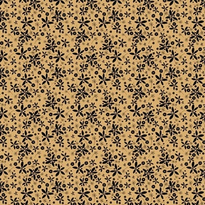 Floral_Gold and Black