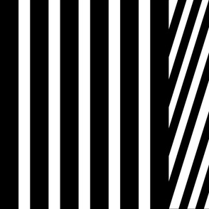 Bold Black and White Stripes 