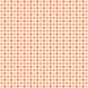Gracie Pastel Vintage Retro Diagonal Checker - XS Scale