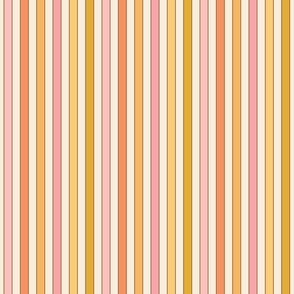 Gracie Vintage Retro Spring Stripe Beige Background Rotated - Large Scale