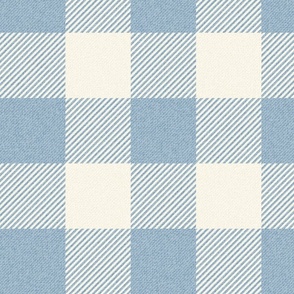 Twill Buffalo Plaid Dusty Blue