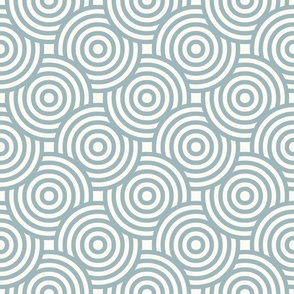 Boho Circles Dusty Blue Green