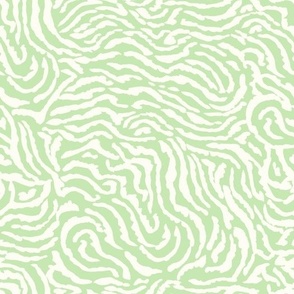 Ocean Swirl Abstract painterly swirl green and Natural white by Jac Slade