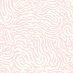 Ocean Swirl Abstract painterly swirl Natural white and baby pink pastel pink by Jac Slade