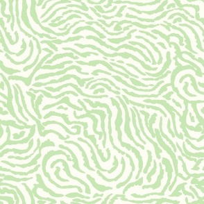 Ocean Swirl Abstract painterly swirl Natural white and green by Jac Slade