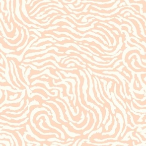 Ocean Swirl Abstract painterly swirl Peach pink and Natural white by Jac Slade