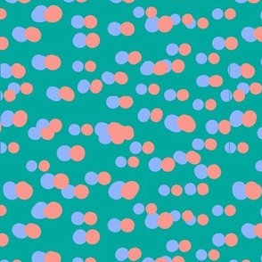 Coral and Blue dot - Green