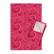 Hearts - Whimsical whirly pink hearts on CelebrateVivaMagentaCOY2023 