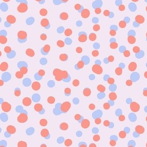 Coral and Blue Dot - Pink