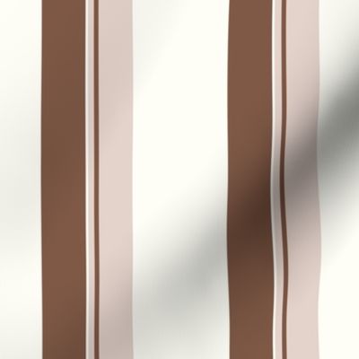vertical stripes with line - JUMBO raisin and blush