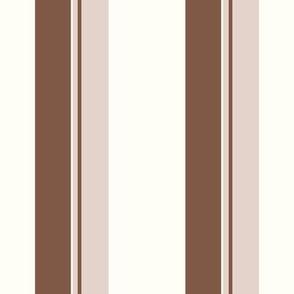 vertical stripes with line - JUMBO raisin and blush