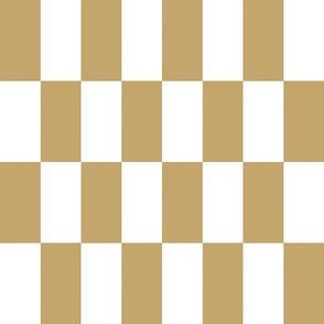 Double stack checks  rectangles  gold and white