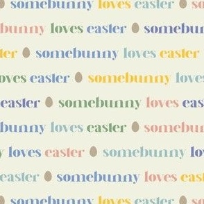 somebunny loves easter multicolor