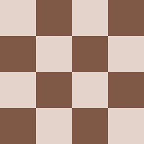 checker board - 2'' raisin and blush 