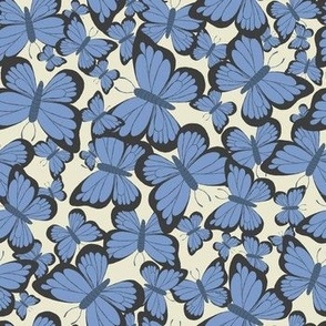 spring butterflies flutter offwhite blue anthracite