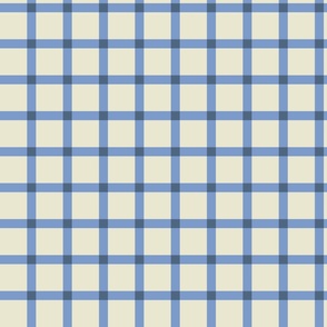 Plaid 2in offwhite blue