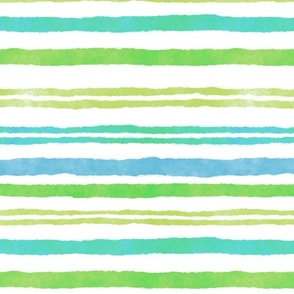  Horizontal Watercolor Stripes Lime And Mint Green 