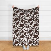 Dark Brown Cow Print Medium