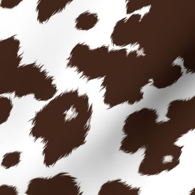 Dark Brown Cow Print Medium