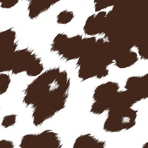 Dark Brown Cow Print Medium