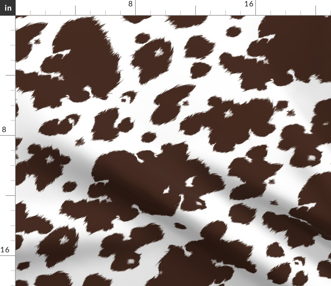 Dark Brown Cow Print Medium