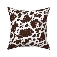 Dark Brown Cow Print Small