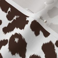 Dark Brown Cow Print Small