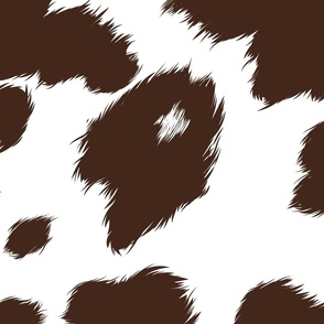 Dark Brown Cow Print Jumbo