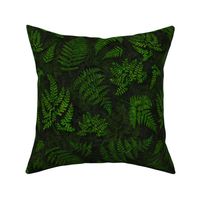 Moody Woods Moss Green Fern Botanical Pattern Smaller Scale