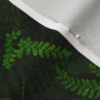 Moody Woods Moss Green Fern Botanical Pattern Smaller Scale