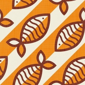 Normal scale • Bold retro fish orange