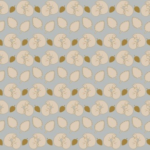 Luxe cats & catnip leaves on pastel blue background // nursery fabric (small)