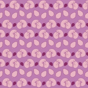 Luxe cats & catnip leaves on pastel purple background // nursery fabric (small)
