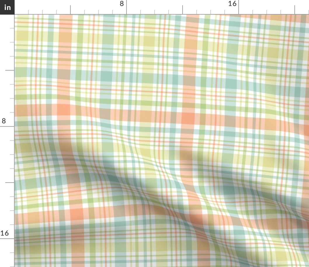 Springtime Plaid - Yellow, Medium Scale