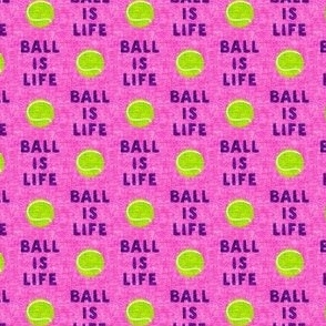 (tiny scale) Ball is life - pink/purple - dog - tennis ball - C23