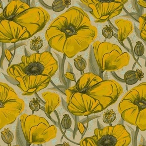 Yellow poppies