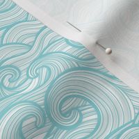 Caribbean Sea- Ocean Waves- California Summer- Hawaii Surf- Pool- Petal Solid Coordinate- Light Turquoise Blue- Soft Pastel Wallpaper- Coastal Grandma- Mini