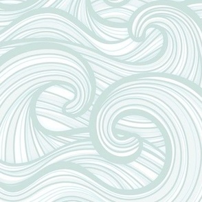 Caribbean Sea- Ocean Waves- California Summer- Hawaii Surf- Petal Solid Color- Sea Glass- Light Pastel Mint Green- Soft Pastel Wallpaper- Coastal Grandma- Medium