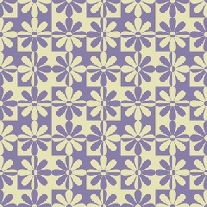 Two-Tone Daisy Blocks: Yellow + Purple