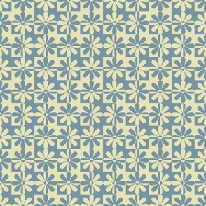 Two-Tone Daisy Blocks: Yellow + Blue (small)