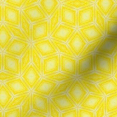 Monochrome Sunshine and Jonquil Penrose Tile Style Quilt Geometric Blender