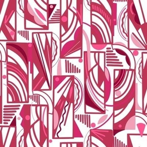 Art Deco Arcs Magenta + Pink