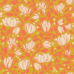 Golding magnolia pattern by MonicaKaneDesign