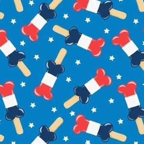 patriotic pup pops - red white and blue popsicles - USA - blue 1 - LAD23